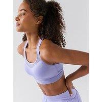 Asics Womens Running Road Combination High Support Sports Bra - Purple