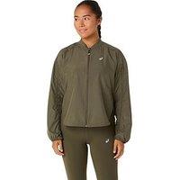 Asics Womens Running Nagino Adjustable Jacket - Khaki