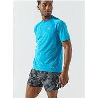 Asics Mens Running Road Seamless T-Shirt - Aegean Blue