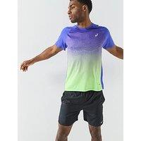 Asics Mens Running Road Fade T-Shirt- Blue