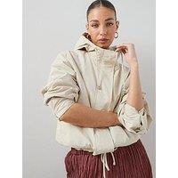 The Very Collection Relaxed Draw-Waist Cotton Mix Jacket - Cream