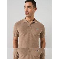 Lacoste Classic Fit Knitted Polo Shirt - Brown
