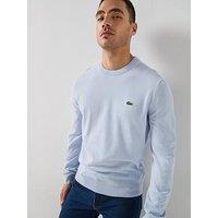 Lacoste Classic Fit Merino Wool Knitted Jumper - Blue