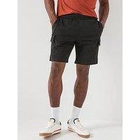 Lacoste Regular Fit Fleece Cargo Shorts - Black