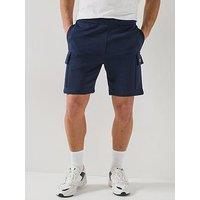 Lacoste Regular Fit Fleece Cargo Shorts - Navy