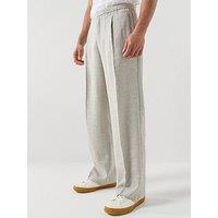 Lacoste Straight Fit Marbled Canvas Trousers - Grey