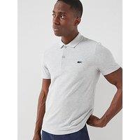 Lacoste Cotton Blend Ottoman Polo Short - Grey