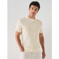 Lacoste Regular Fit Knitted Polo Shirt - Beige