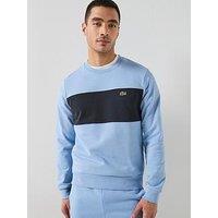 Lacoste Classic Fit Colorblock Fleece Sweatshirt - Blue