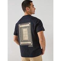 Lacoste Classic Fit Back Print Heavy Cotton T-Shirt - Black