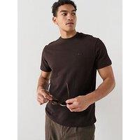 Lacoste Soft Textured Classic Fit T-Shirt - Brown