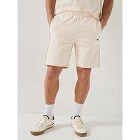 Lacoste Regular Fit Colorblock Fleece Shorts - White