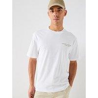 Lacoste Classic Fit Back Print Embroidered T-Shirt - White