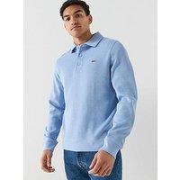 Lacoste Classic Fit Polo Collar Ribbed Polo Shirt - Blue