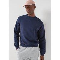 Lacoste Loose Fit Fleece Sweatshirt - Navy