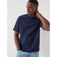 Lacoste Loose Fit Heavy Cotton Jersey T-Shirt - Navy