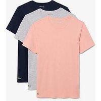 Lacoste 3-Pack Cotton Crew Neck T-Shirts- Multi
