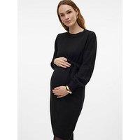 Mamalicious Mlnewanne Maternity Knit Dress - Black