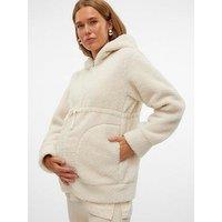 Mamalicious Mlrachelsea Boot 3In1 Teddy Maternity Jacket - White