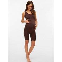 Mamalicious Mltia Jeanne Maternity Shorts - Brown
