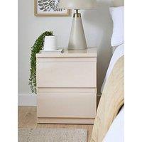 Very Home Layton Gloss 2 Drawer Bedside