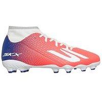 Skechers Junior Skx2 High Firm Ground Football Boots - Orange/White
