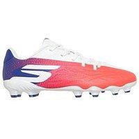 Skechers Junior Razor Firm Ground Football Boots - Orange/White
