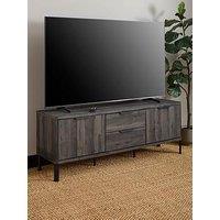 The Very Collection Harlem Tv Unit - Black Oak - Fits Up To 58 Inch Tv - Fsc Certified