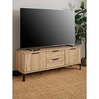 The Very Collection Harlem Tv Unit - Light Oak Effect - Fits Up To 58 Inch Tv - Fsc Certified