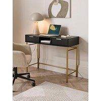 The Very Collection Cora Desk - Black/Brass