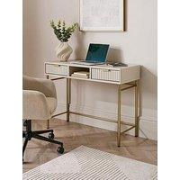 The Very Collection Cora Desk - Ivory/Brass