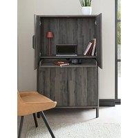 The Very Collection Harlem Hidden Cupboard Desk - Black Oak - Fsc Certified
