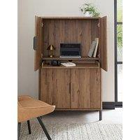 The Very Collection Harlem Hidden Cupboard Desk - Mid Oak - Fsc Certified