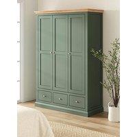 The Very Collection Hanna 3 Door, 3 Drawer Wardrobe - Green
