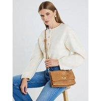 River Island Suede Tri-Comp Crossbody Bag - Brown