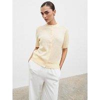 Pretty Lavish Shilou Button Up Knit Top - Butter Lemon