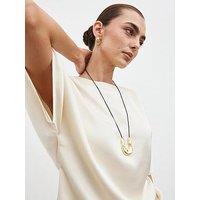 Pretty Lavish Breya Boxy Satin T-Shirt - Oyster