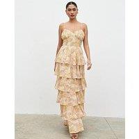 Pretty Lavish Madison Ruffle Maxi Dress - Multi