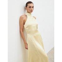 Pretty Lavish Skylar Halterneck Midaxi Dress - Lemon