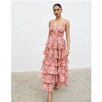 Pretty Lavish Lissy Ruffle Midaxi Dress - Multi