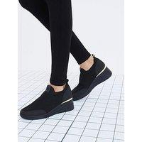 River Island Wedge Runner - Black