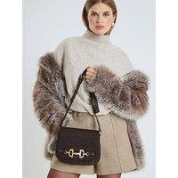 River Island Snaffle Saddle Crossbody Bag - Brown