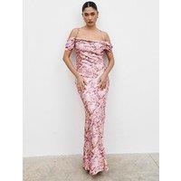 Pretty Lavish Dariah Cowl Slip Dress - Multi