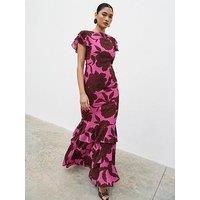 Pretty Lavish Ester Ruffle Maxi Dress - Multi