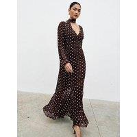 Pretty Lavish Petula Scarf Mesh Maxi Dress - Multi