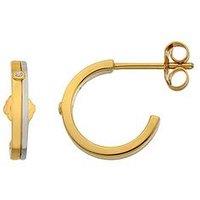 Hot Diamonds Parellel Two Tone Earrings