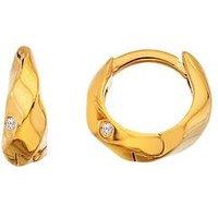 Hot Diamonds Hd X Ge Ridge Huggie Earrings