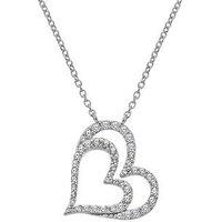 Hot Diamonds Shimmer Heart Necklace