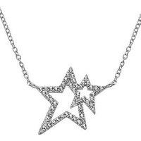 Hot Diamonds Shimmer Star Necklace