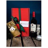 Christmas Red Wine And Belgian Chocolates Hamper